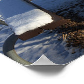 Snow Covered Picnic Bench Poster (Ecke)