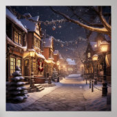 Snow Covered Quite Town Poster (Vorne)