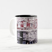 Snow Covered Tree, New York City Zweifarbige Tasse (Vorderseite Links)