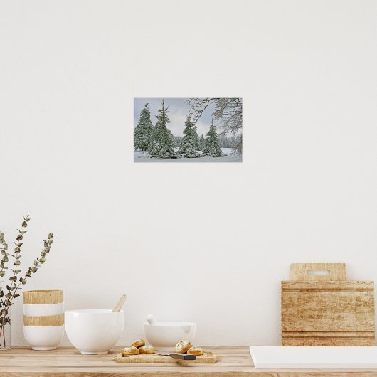 Snow Covered Trees Poster (Küche)