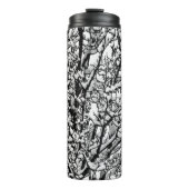 Snow Covered Winter Tree Branches Photo Thermosbecher (Vorderseite)