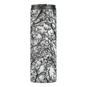 Snow Covered Winter Tree Branches Photo Thermosbecher (Rückseite)