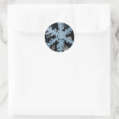 Snow Crystal 2 Runder Aufkleber (Tasche)