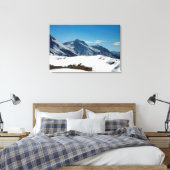 Snow Davos Schweiz Ferienkarte Leinwanddruck (Insitu (Schlafzimmer))