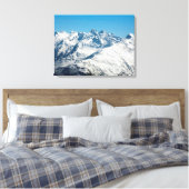 Snow Davos Schweiz Ferienkarte Leinwanddruck (Insitu (Schlafzimmer))