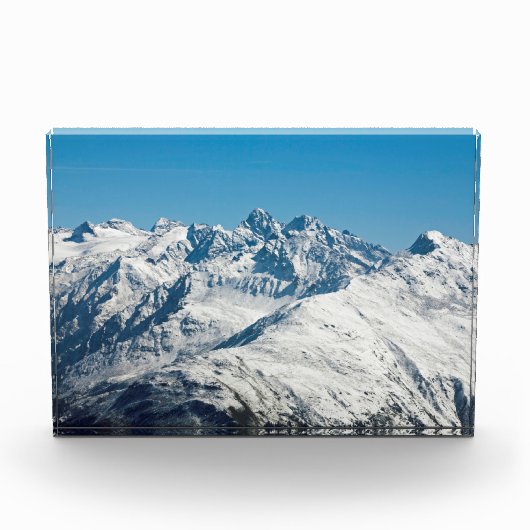 Snow Davos Switzerland Holiday Card Poster Fotoblock (Vorderseite)