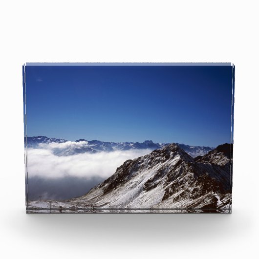 Snow Davos Switzerland Holiday Card Poster Fotoblock (Vorderseite)