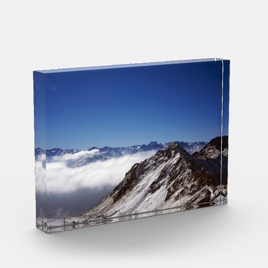 Snow Davos Switzerland Holiday Card Poster Fotoblock (Links)