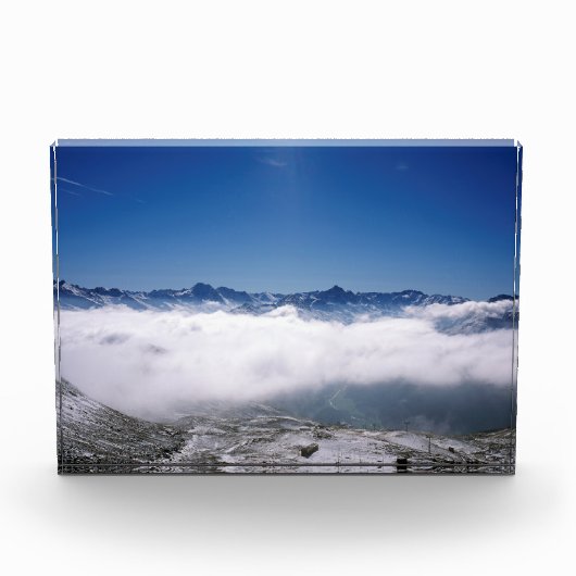 Snow Davos Switzerland Holiday Card Poster Fotoblock (Vorderseite)