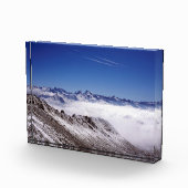 Snow Davos Switzerland Holiday Card Poster Fotoblock (Rechts)