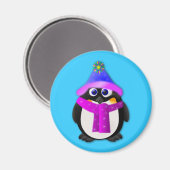 Snow Day Penguin Magnet (Vorderseite/Rückseite)