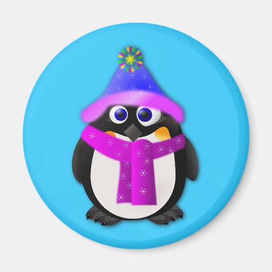 Snow Day Penguin Magnet (Vorne)