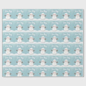 Snow Day Snowman Christmas Wrapping Paper Geschenkpapier (Flach)
