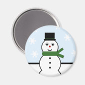 Snow Day Snowman Magnet (Vorderseite/Rückseite)