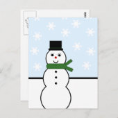 Snow Day Snowman Postcard Postkarte (Vorne/Hinten)