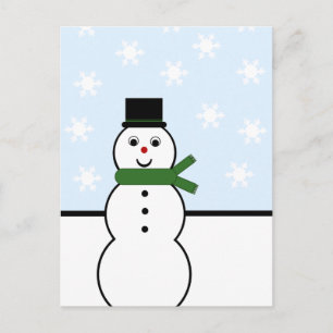 Snow Day Snowman Postcard Postkarte