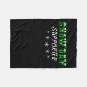 Snow Day Supporter frohe Weihnachten Fleecedecke (Vorderseite (Horizontal))
