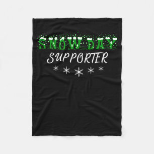 Snow Day Supporter frohe Weihnachten Fleecedecke