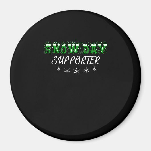 Snow Day Supporter frohe Weihnachten Magnet (Vorne)