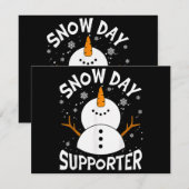 Snow Day Supporter Snowflake Funny Teacher Christi (Vorne/Hinten)