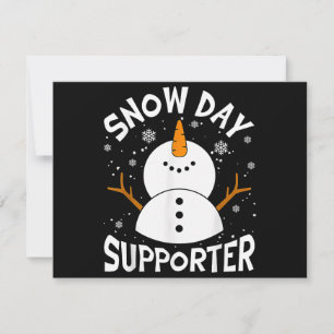 Snow Day Supporter Snowflake Funny Teacher Christi Einladung