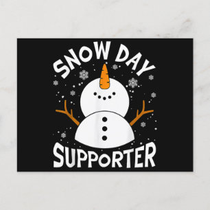 Snow Day Supporter Snowflake Funny Teacher Christi Feiertagspostkarte