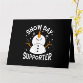 Snow Day Supporter Snowflake Funny Teacher Christi Karte (Gelbe Blume)