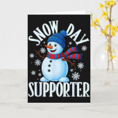 Snow Day Supporter Snowflake Funny Teacher Christm Karte (Gelbe Blume)