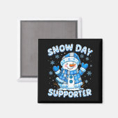 Snow Day Suprter Cute Snowman Snowflake Christmas Magnet (Vorderseite/Rückseite)