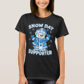 Snow Day Suprter Cute Snowman Snowflake Christmas T-Shirt (Vorderseite)