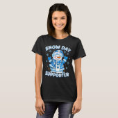 Snow Day Suprter Cute Snowman Snowflake Christmas T-Shirt (Vorne ganz)