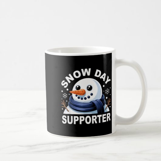 Snow Day Suprter Fun Snowman Design For Winter Lov Kaffeetasse (Rechts)
