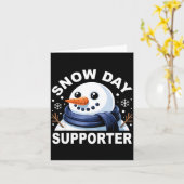 Snow Day Suprter Fun Snowman Design For Winter Lov Karte (Gelbe Blume)