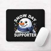 Snow Day Suprter Fun Snowman Design For Winter Lov Mousepad (Mit Mouse)