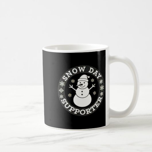 Snow Day Suprter Fun Winter Snowflake Teacher Stud Kaffeetasse (Rechts)