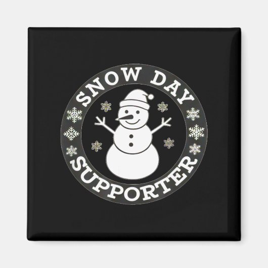 Snow Day Suprter Fun Winter Snowflake Teacher Stud Magnet (Vorne)