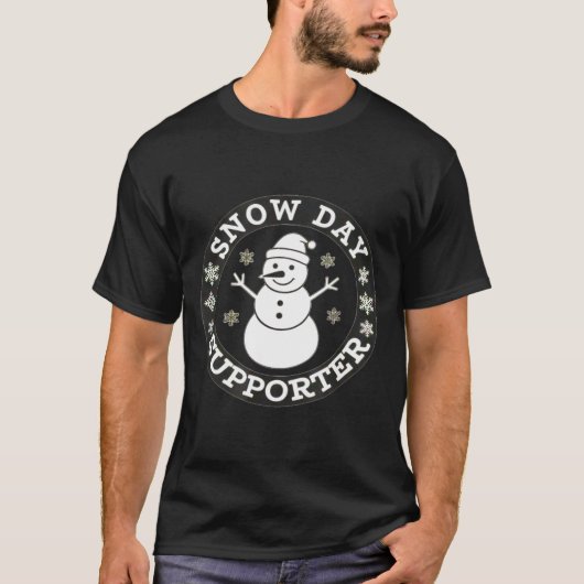 Snow Day Suprter Fun Winter Snowflake Teacher Stud T-Shirt (Vorderseite)