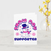 Snow Day Suprter, Funny Teacher Snowman Christmas Karte (Gelbe Blume)