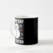 Snow Day Suprter Snow Snowflake Snowman Winter Tea Kaffeetasse (Vorderseite Links)