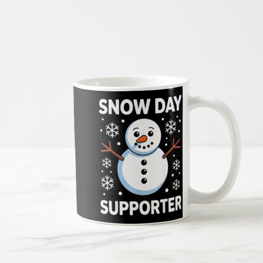 Snow Day Suprter Snow Snowflake Snowman Winter Tea Kaffeetasse (Rechts)