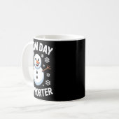 Snow Day Suprter Snow Snowflake Snowman Winter Tea Kaffeetasse (Vorderseite Links)