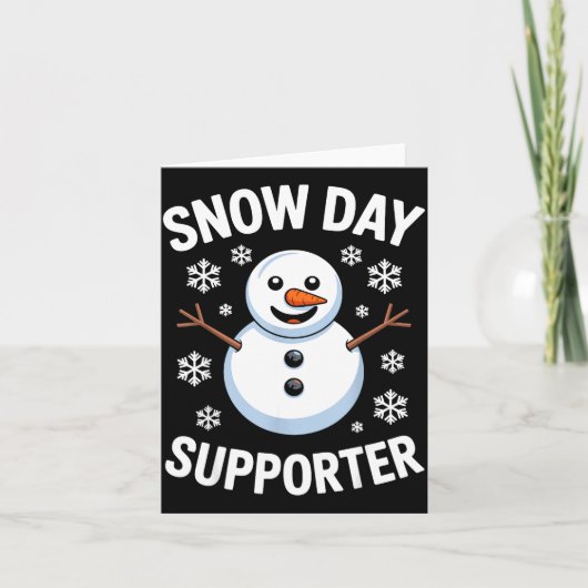 Snow Day Suprter Snow Snowflake Snowman Winter Tea Karte (Vorderseite)