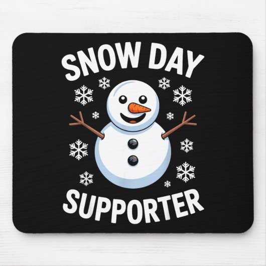 Snow Day Suprter Snow Snowflake Snowman Winter Tea Mousepad (Vorne)