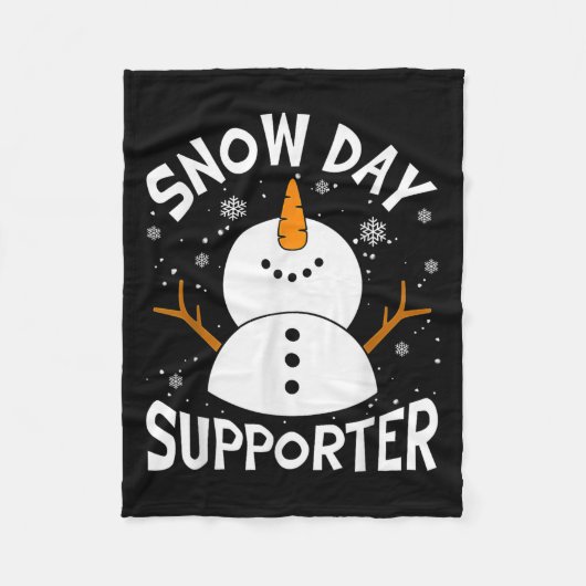 Snow Day Suprter Snowflake Funny Teacher Christmas Fleecedecke (Vorderseite)