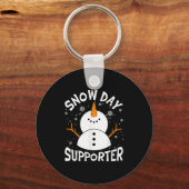Snow Day Suprter Snowflake Funny Teacher Christmas Schlüsselanhänger (Vorderseite)