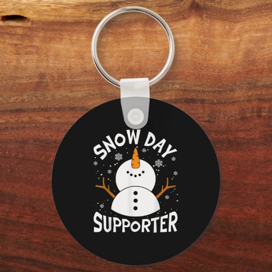 Snow Day Suprter Snowflake Funny Teacher Christmas Schlüsselanhänger (Vorderseite)