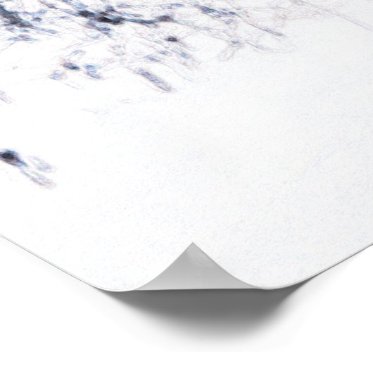 Snow Deer in Texas Art Poster (Ecke)