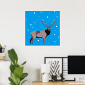 Snow Deer Poster (Heimbüro)