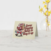 Snow Diggity Bout zum Bag It Up 90s Christmas Retr Karte (Gelbe Blume)