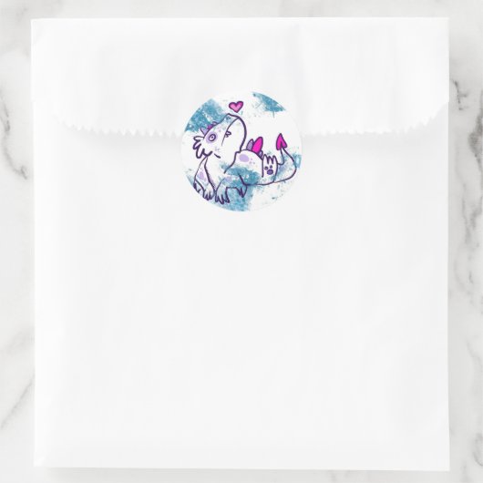 Snow Dinosaur Stickers (Tasche)